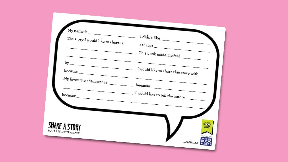 book review template world book day