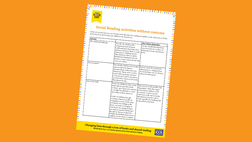 Social reading activities that don’t need costumes