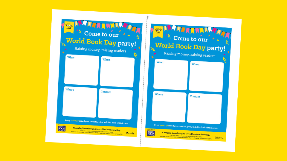 World Book Day Party Invitations
