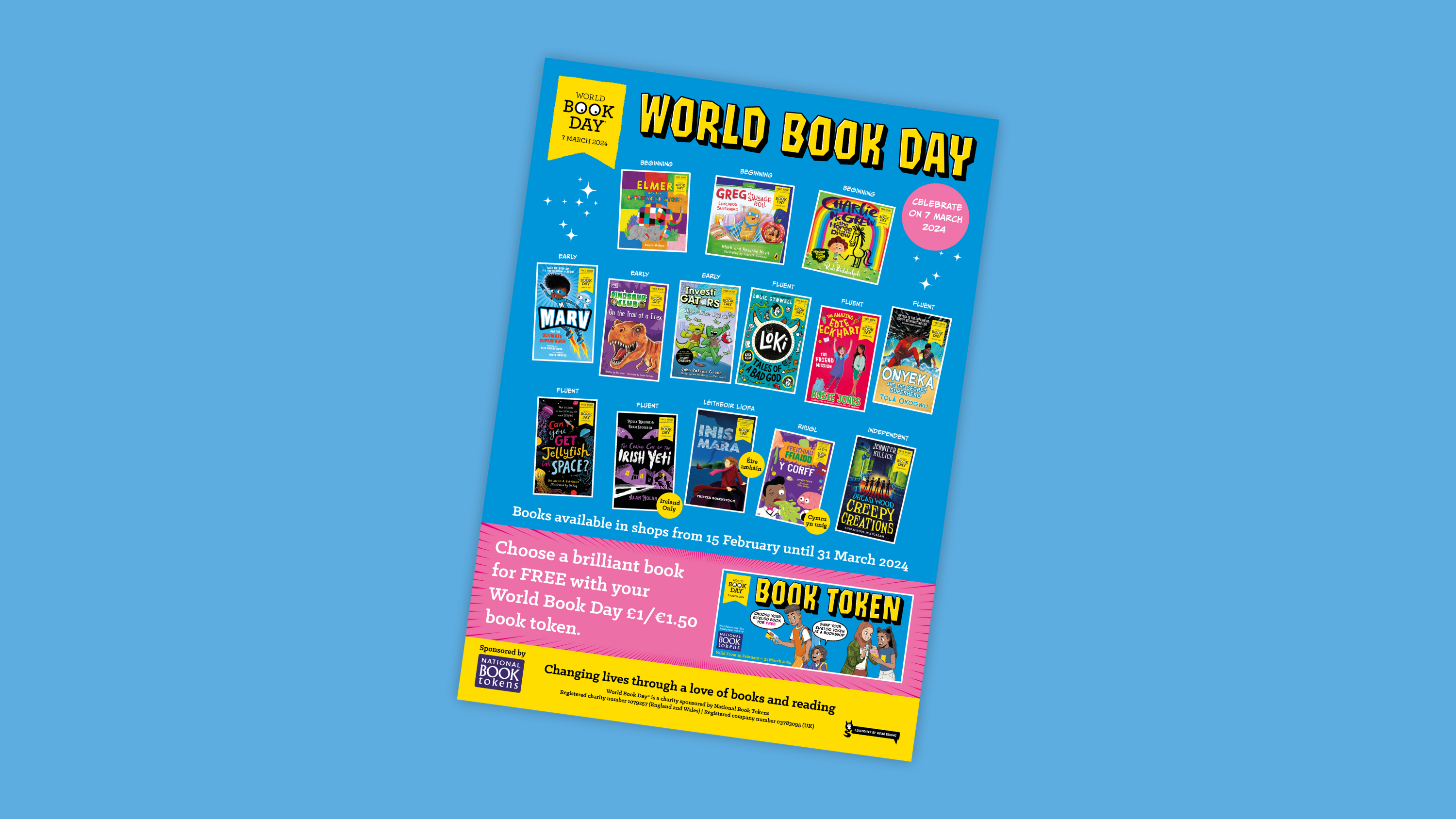 World Book Day 2024 £1/€1.50 books poster for Early Years and Primary settings