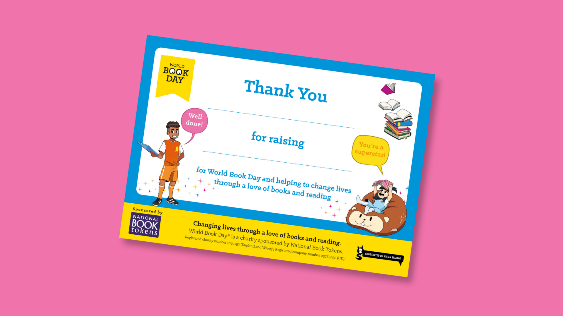 World Book Day 2024 Fundraising Certificate