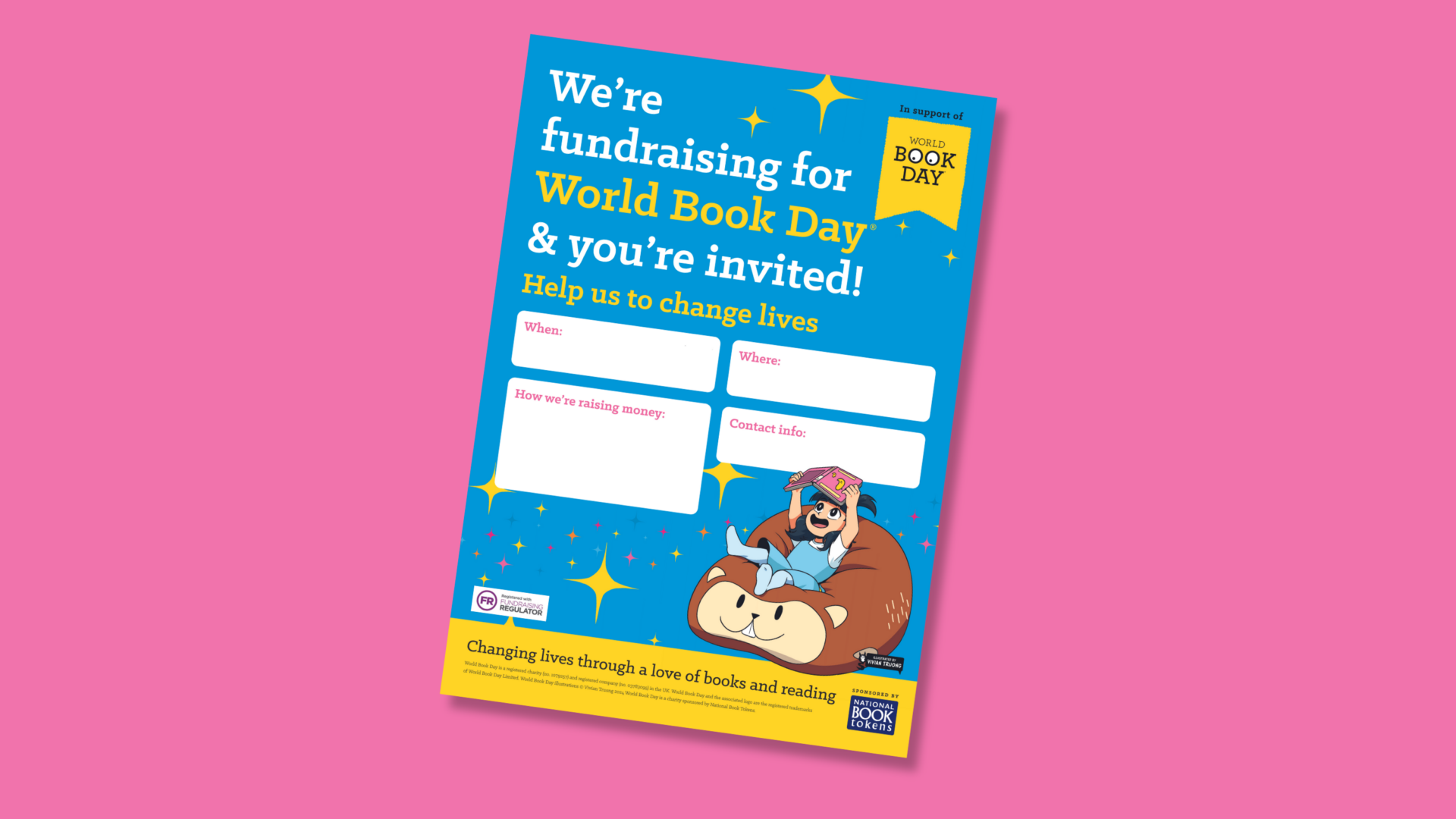 World Book Day 2024 Fundraising Poster