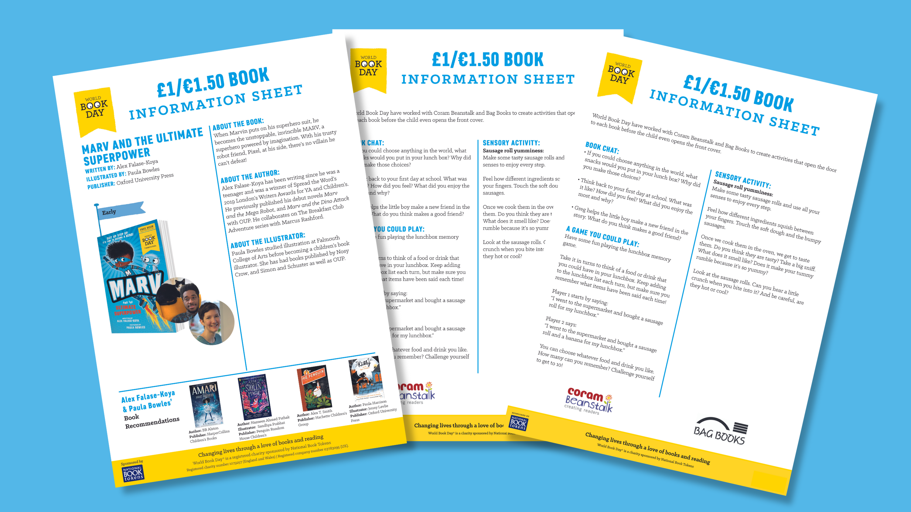 World Book Day 2024 £1/€1.50 Book Information Sheets