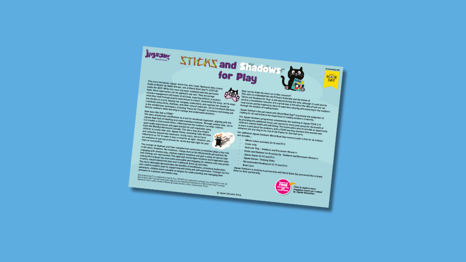 Jigsaw Education Comic Strip ‘Sticks and Shadows’