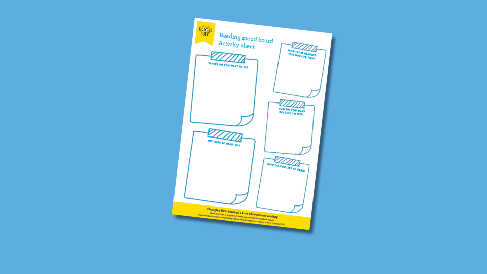 2025 Reading Mood Board activity sheet