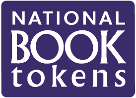 Logo of National Book Tokens, featuring the text "National" in white above "Book Tokens," set against a purple background.
