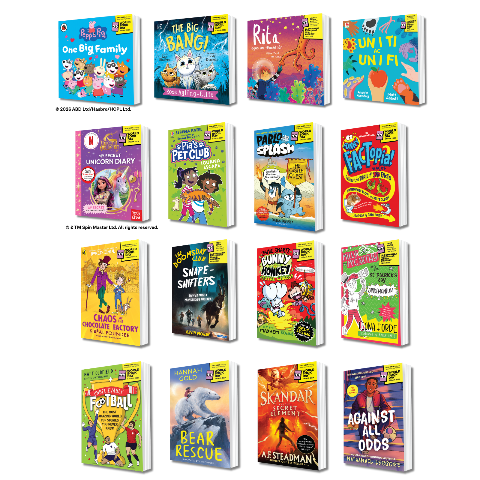 2026 book selection for World Book Day