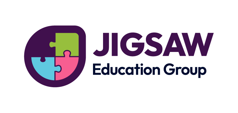 Jigsaw Education Group logo featuring a purple circle with four coloured puzzle pieces and text to the right.