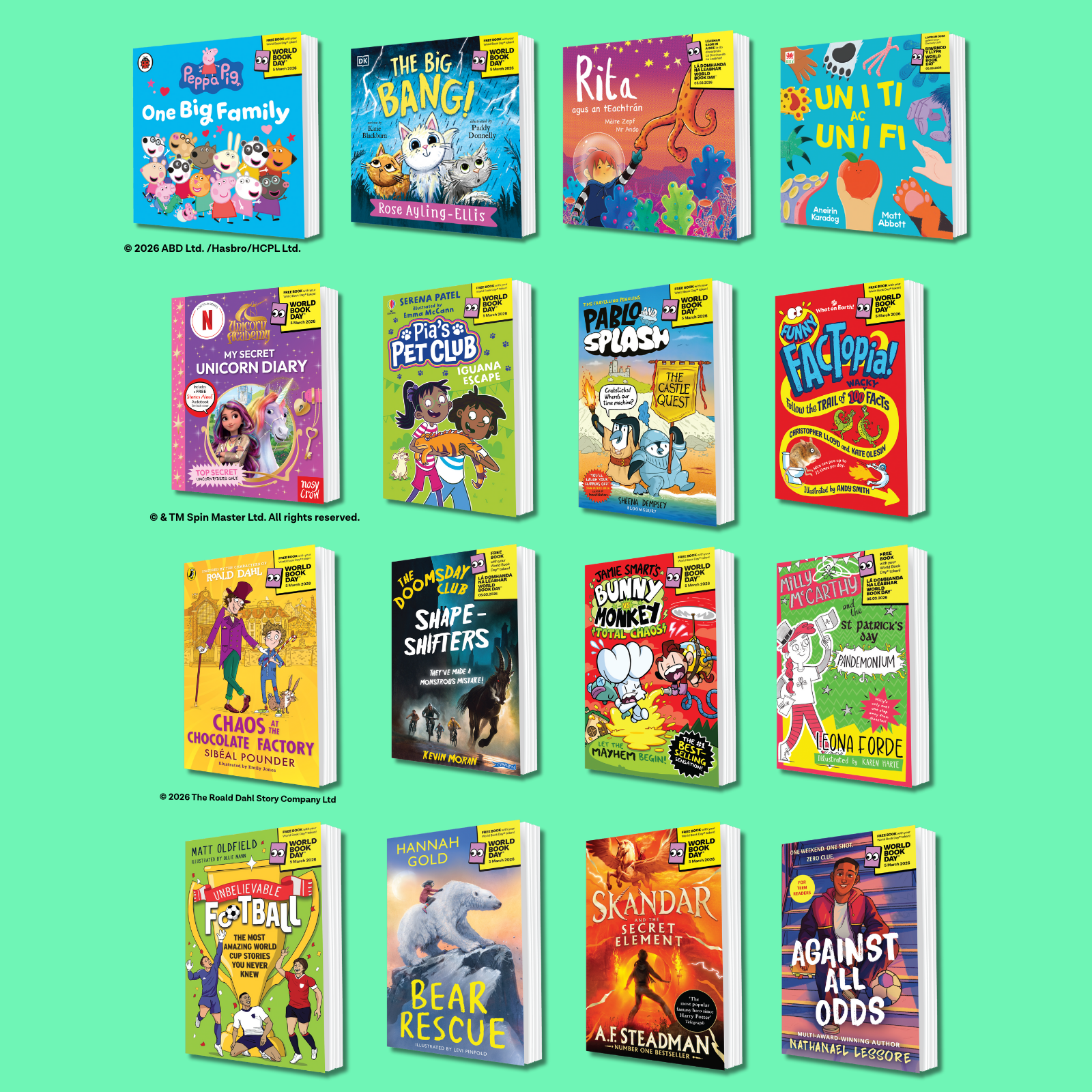 World Book Day reveals 2026 £1/€1.50 books to encourage more children than ever to Read for Fun!